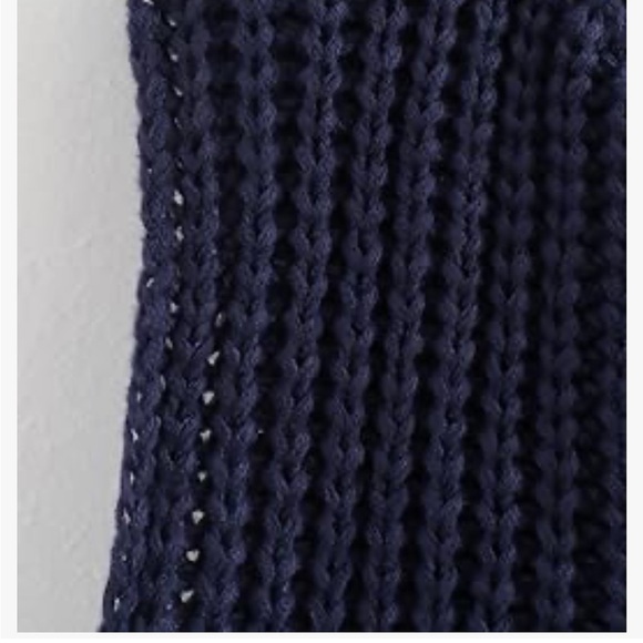 FindThy Cropped Sweater Vest Crewneck Sz L Sleeveless Crop Knit Cardigan - Picture 4 of 7